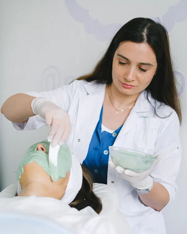 Priya Nair preparing a calming mask