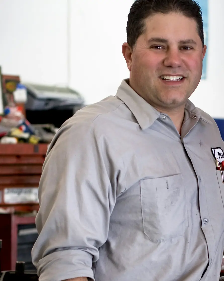 Mike Alvarez, Copperpeak founder, in the company workshop